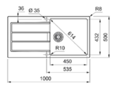 Franke Sirius 2 S2D 611 chiuvetă din material plastic cu scurgere albă montare 100x50 143.0634.551