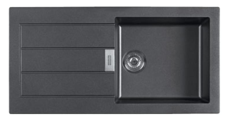 Franke Sirius 2 S2D 611 chiuvetă din plastic cu scurgere negru suprafață 100x50 143.0634.480