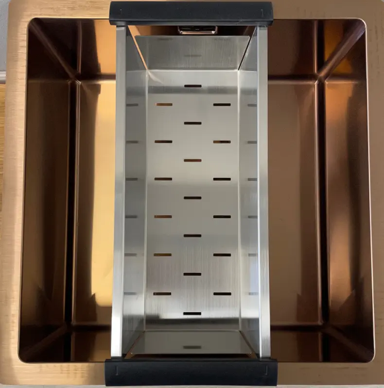 Ausmann Coș de scurgere din oțel inoxidabil  44x18 cm pentru o lungime a chiuvetei de 40 cm  1208953722