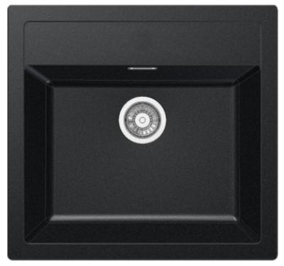 Franke Sirius 2 S2D 610.50 chiuvetă neagră din plastic 56x53cm de suprafață cu gaură pentru robinet 114.0271.940