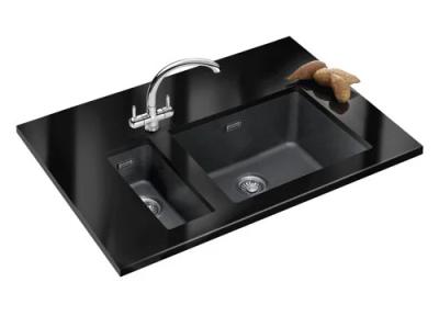 Franke Sirius 2 S2D 610.40 chiuveta neagra din plastic 43x53cm de suprafata cu gaura pentru robinet 114.0568.053