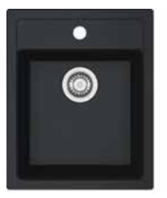 Franke Sirius 2 S2D 610.40 chiuveta neagra din plastic 43x53cm de suprafata cu gaura pentru robinet 114.0568.053