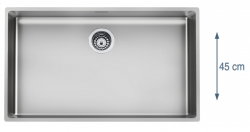 Foster L45 Speciale 45 cm lung Chiuvetă mare din oțel inoxidabil 80 x 45 cm sub blat 1208953743