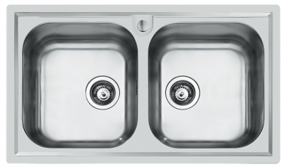 Foster Marine INOX 316 Chiuvetă Dublă 86x50 cm Montaj pe Blat 1208953745