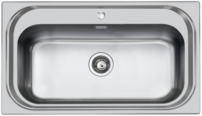 Foster 900 Mare Chiuvetă din Oțel Inoxidabil 86,5 x 50,5 cm cu Orificiu pentru Baterie Montare deasupra 1208953748.