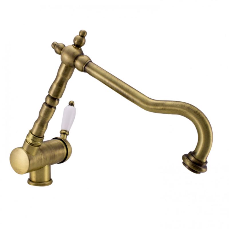 PB Vintage Robinet de bucătărie Nostalgic robinet de fereastră pliabil Bronz 1208953756