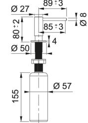 Franke Atlas Încorporabilă dozator de săpun pvd gun metal 112.0717.103