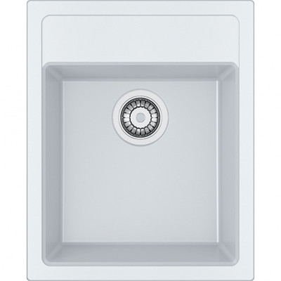Franke Sirius 2 S2D 610.40 chiuvetă albă din plastic 43x53cm de suprafață cu gaură pentru robinet 114.0568.054