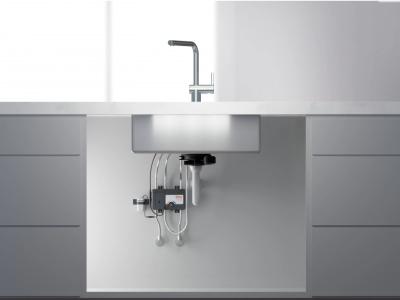 Franke Robinet de bucătărie cu senzor din oțel inoxidabil masiv Atlas Neo cu duză pivotantă inox 115.0625.489