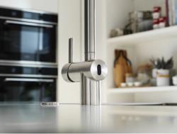 Franke Robinet de bucătărie cu senzor din oțel inoxidabil periat Atlas Neo cu duză din inox 115.0625.523