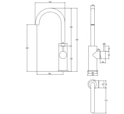 Robineta de chiuvetă Waterevolution Flow, model înalt, finisaj mat alb T1121FUBR.