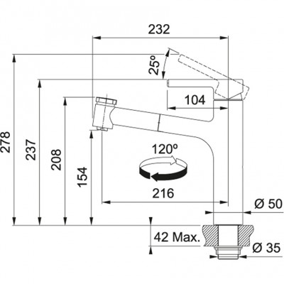 Franke Centro Robinet de bucătărie crom cu pulverizator retractabil 115.0600.131