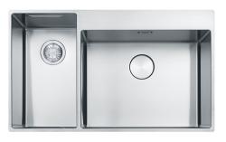 Franke Box Center BWX220-54-27 chiuvetă din oțel inoxidabil în dreapta cu tocător set de cuțite și coș de sârmă 86x51cm 127.0587.644