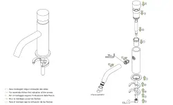 Robinetele de baie cu jet de apă automată Waterevolution Flow Fonteinkraan din alamă periată T110TPLE