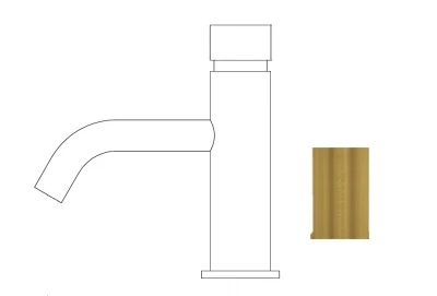 Waterevolution Flow Robinet pentru chiuvetă cu închidere automată, alamă periată T110TPLE