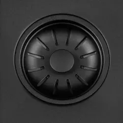 Lorreine 55BQ-FU chiuvetă cu quartz negru 55x40cm, montaj sub blat, cu sistem de montaj plan, negru, cu capace negre de scurgere 1208954003.