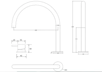 Robinetele cu două orificii pentru chiuveta Waterevolution Flow, de culoare albă, cu o ieșire joasă de 113 mm, cod T1121UBR.