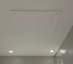 SB Rubinetterie robinetă mată albă din corian solid surface, duș de tavan pătrat încorporat cu cap de duș cu ploaie de 40 cm 1208954083.