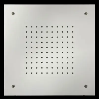 SB Rubinetterie, robinetă de duș ploaie, placată cu corian solid surface, încastrată în tavan, cu cap de duș pătrat de 50 cm, în culoare alb mat, 1208954084.