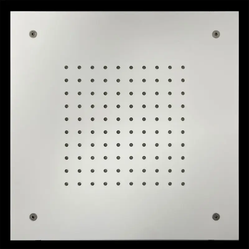 SB Rubinetterie, robinetă de duș ploaie, placată cu corian solid surface, încastrată în tavan, cu cap de duș pătrat de 50 cm, în culoare alb mat, 1208954084.