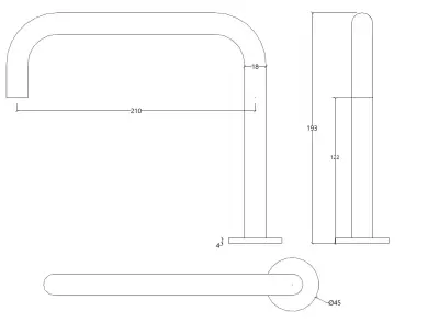 Robinetterie de lavabo à 2 trous Waterevolution Flow en laiton brossé T112HLE