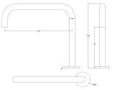 Robinetele de chiuvetă Waterevolution Flow cu 2 orificii PVD, din cupru periat T112HCPE