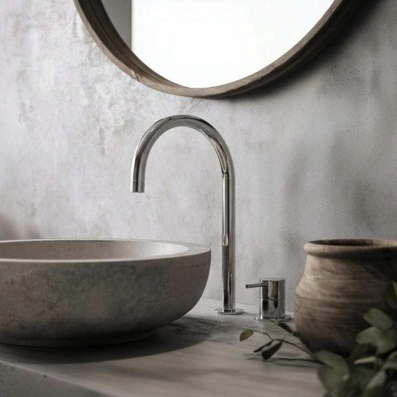 Robinetele de baie Waterevolution Flow cu 2 orificii, cromate, cu un robinet de scurgere de 200mm și un flux redus, T1122U01.