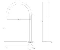 Robinetele de baie cu două orificii Waterevolution Flow, albe, cu un jet înalt, cu o lungime a extensiei de 200 mm, model T1122UBR.