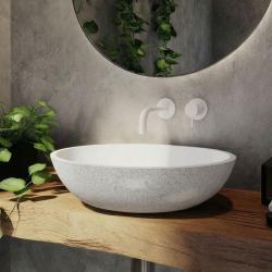 Robineta de baie încorporată Waterevolution Flow, cu gât alb de 10 cm, T116BBR-10