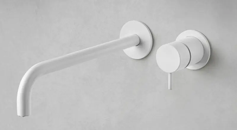 Robineta de baie încorporată Waterevolution Flow, cu gât alb de 10 cm, T116BBR-10