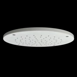 SB Rubinetterie duș de ploaie rotund de montat în tavan, cu suprafață solidă corian alb mat, de 30 cm, cod 1208954156.