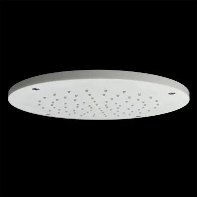 SB Rubinetterie duș de ploaie rotund de montat în tavan, cu suprafață solidă corian alb mat, de 30 cm, cod 1208954156.