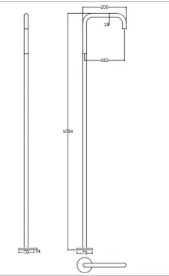Robinetterie de lavabo sur pied Waterevolution Flow avec bec en laiton brossé T1676LE