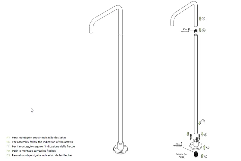 Waterevolution Flow Robinet pentru chiuvetă independentă Cu ieșire PVD Gun metal T1.676.GM.E