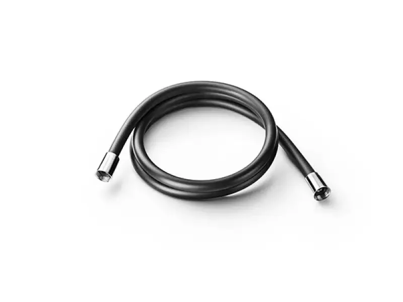 Setul de duș SB Round, negru mat, complet încorporat.