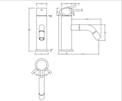 Waterevolution Flow robinet bidet PVD cu perie de cupru T120CPE