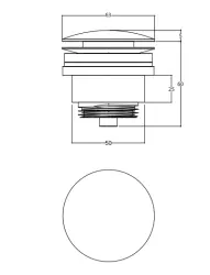 Scurgerea Waterevolution Flow, 1.1/4 din oțel inoxidabil, M199VAL1IE