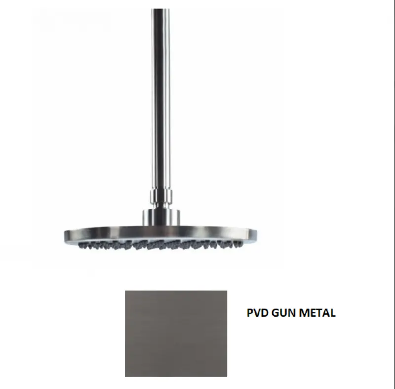 Waterevolution Flow cap de duș 250 mm cu racord pentru tavan PVD Gun Metal T164225GME