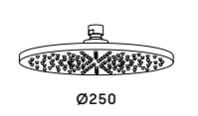 Duș Waterevolution Flow de 250 mm, negru mat T164325PR.