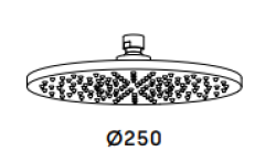 Dușul de cap Waterevolution Flow 250mm din alamă periată T164325LE