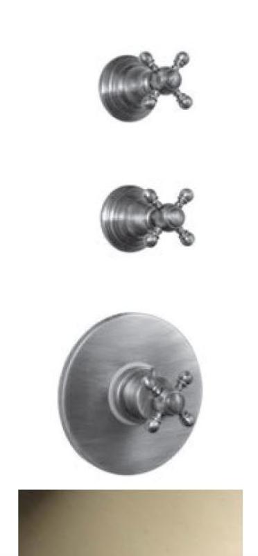 PB Classic termostat de duș încastrat nostalgic cu 2 robinete de închidere aspect inox