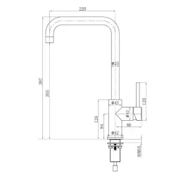 Lorreine Robinet de bucătărie complet din oțel inoxidabil cuduză pivotantă alb mat 1208954606