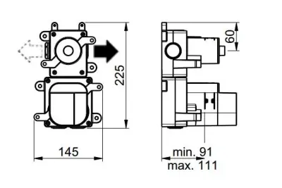 SB 316 AESTHETICS Round Robinet termostatizat încorporat cu 1 ieșire / robinet de oprire complet din oțel inoxidabil 1208954889