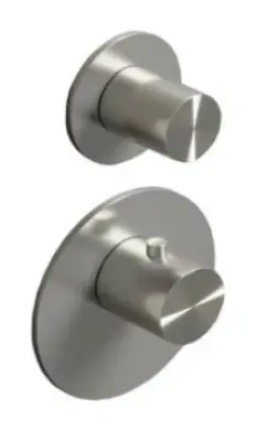 SB 316 AESTHETICS Rotund Robinet termostat pentru încorporare cu 1 ieșire / robinet de oprire PVD aur periat 1208954895