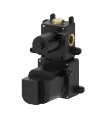 SB AESTHETICS Rotund Robinet termostatic cu montaj încastrat, cu 2 ieșiri / robinet de comutare-stop cromat 1208954913