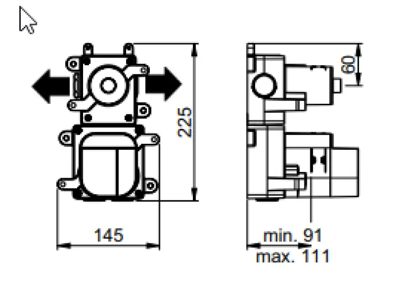 SB AESTHETICS Round Robinet termostat cu montaj încastrat cu 2 ieșiri / robinet de comutare oprire mat alb 1208954917
