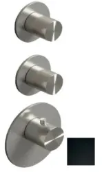 SB AESTHETICS Incastrabil termostat cu două ieșiri / 2 x robinet de oprire, negru mat 1208954947