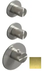 SB 316 AESTHETICS Rotund robinet termostatic de încorporat cu 4 ieșiri / 2x robinet de oprire-întoarcere PVD aur periat 1208954958.