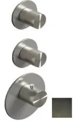 SB 316 AESTHETICS Round Robinet termostat încorporat cu 4 ieșiri / 2x robinet cu oprire și comutare PVD metal pistol periat 1208954959