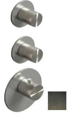 SB 316 AESTHETICS Round Robinet termostat încorporat cu 4 ieșiri / 2x robinet cu oprire și comutare PVD metal pistol periat 1208954959